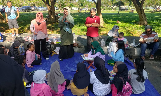 Dinas Arpus KSB Tetap Laksanakan Program Kelas Kecil Perpustakaan