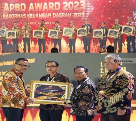 APBD Award 2023, Bupati KSB Terima Penghargaan Realisasi Pendapatan Daerah