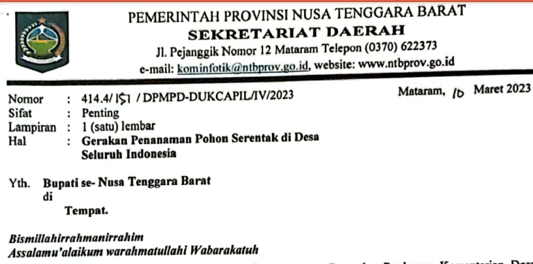 Desa Tebo KSB Siap Sukseskan Gerakan Penanaman Pohon Serentak