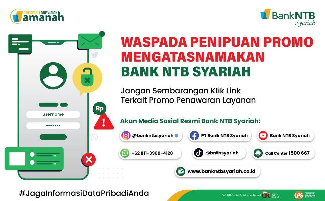 Bank NTB Syariah Ingatkan Masyarakat Ada Penipuan Berkedok Promo
