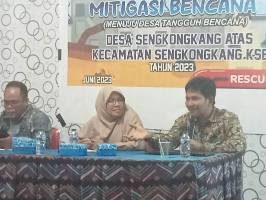 Di Sekongkang Atas, BPBD KSB Beri Pelatihan Mitigasi Bencana