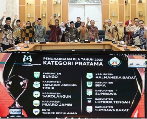 KSB Penerima Penghargaan Kabupaten Layak Anak Kategori Pratama