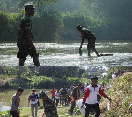 Jaga Kebersihan, Digelar Gotong Royong Bersihkan Bantaran Sungai