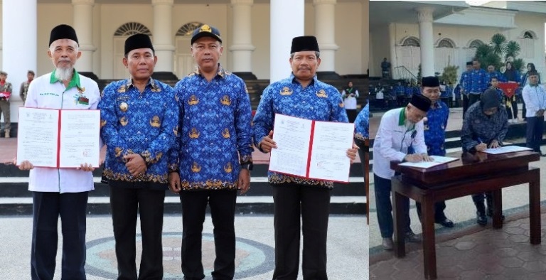 Baznas KSB Tanda Tangani Mou Dengan BNNK dan Dinas Perkim