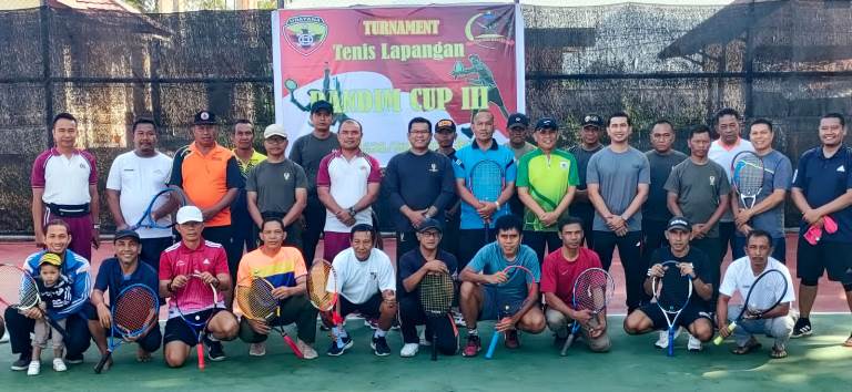 HUT TNI Ke-78, Kodim 1628/KSB Gelar Pertandingan Tenis Lapangan